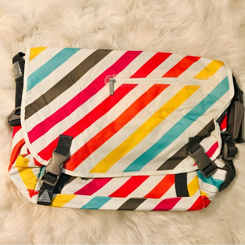 Studio C Tutti Stripes Collection Raleigh Messenger Bag
